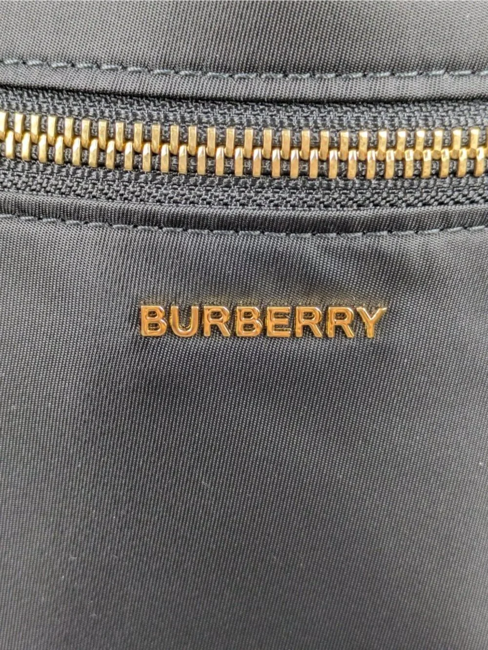 Burberry Drawstring Pouch Nylon Mini Bucket Crossbody Bag Black 8121464